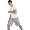 imageYTD Mens Shorts Casual Classic Fit Drawstring Summer Beach Shorts with Elastic Waist and PocketsLight Gray