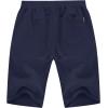 imageYTD Mens Shorts Casual Classic Fit Drawstring Summer Beach Shorts with Elastic Waist and PocketsNavy