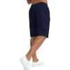 imageYTD Mens Shorts Casual Classic Fit Drawstring Summer Beach Shorts with Elastic Waist and PocketsNavy
