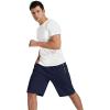imageYTD Mens Shorts Casual Classic Fit Drawstring Summer Beach Shorts with Elastic Waist and PocketsNavy