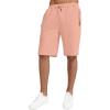 imageYTD Mens Shorts Casual Classic Fit Drawstring Summer Beach Shorts with Elastic Waist and PocketsPink