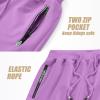 imageYTD Mens Shorts Casual Classic Fit Drawstring Summer Beach Shorts with Elastic Waist and PocketsPurple