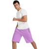 imageYTD Mens Shorts Casual Classic Fit Drawstring Summer Beach Shorts with Elastic Waist and PocketsPurple
