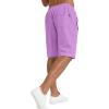 imageYTD Mens Shorts Casual Classic Fit Drawstring Summer Beach Shorts with Elastic Waist and PocketsPurple