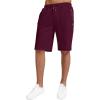 imageYTD Mens Shorts Casual Classic Fit Drawstring Summer Beach Shorts with Elastic Waist and PocketsWine Red