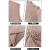 imageYTD Mens Sleeveless Sweater Vest VNeck Casual Cable Knit Button Down Cardigan VestApricot