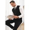 imageYTD Mens Sleeveless Sweater Vest VNeck Casual Cable Knit Button Down Cardigan VestBlack