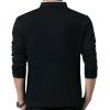 imageYTD Mens Summer Slim Fit Pure Color Short Sleeve Polo Casual TShirts01 Long Sleeve Black