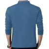 imageYTD Mens Summer Slim Fit Pure Color Short Sleeve Polo Casual TShirts03 Long Sleeve Blue