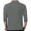 imageYTD Mens Summer Slim Fit Pure Color Short Sleeve Polo Casual TShirts07 Long Sleeve Dark Gray
