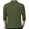 imageYTD Mens Summer Slim Fit Pure Color Short Sleeve Polo Casual TShirts08 Long Sleeve Army Green