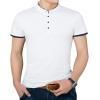 imageYTD Mens Summer Slim Fit Pure Color Short Sleeve Polo Casual TShirtsWhite
