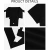 imageYTD Mens Vintage Bowling Shirt Short Sleeve Button Down Summer Cuba Beach ShirtsBlack White