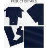 imageYTD Mens Vintage Bowling Shirt Short Sleeve Button Down Summer Cuba Beach ShirtsNavy Blue White