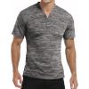 imageYTD Mens LongShort Sleeve Henley Shirts Casual Fashion Beach Yoga Loose Fit TShirtsA2 Dark Gray