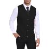 imageYTD Mens Sleeveless Sweater Vest VNeck Casual Cable Knit Button Down Cardigan VestBlack