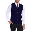 imageYTD Mens Sleeveless Sweater Vest VNeck Casual Cable Knit Button Down Cardigan VestNavy