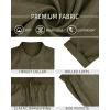 imageYTD Mens 2 Pieces Set Short Sleeve Henley Shirts and Shorts Texture Summer Beach Vacation OutfitsArmy Green