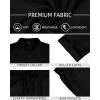imageYTD Mens 2 Pieces Set Short Sleeve Henley Shirts and Shorts Texture Summer Beach Vacation OutfitsBlack