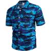 imageYTD Mens Hawaiian Shirt Short Sleeve Printed Button Down Summer Beach Dress ShirtsBlue