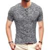 imageYTD Mens Fashion Casual Slim Fit Basic Henley ShortLong Sleeve Lightweight Summer TShirt02 Black