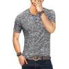 imageYTD Mens Fashion Casual Slim Fit Basic Henley ShortLong Sleeve Lightweight Summer TShirt02 Black