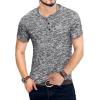 imageYTD Mens Fashion Casual Slim Fit Basic Henley ShortLong Sleeve Lightweight Summer TShirt02 Black