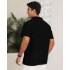 imageYTD Mens Vintage Bowling Shirt Short Sleeve Button Down Summer Cuba Beach ShirtsBlack Dark Gray