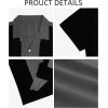 imageYTD Mens Vintage Bowling Shirt Short Sleeve Button Down Summer Cuba Beach ShirtsBlack Dark Gray