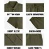 image:imageYTD Mens 2 Pieces Shirt Sets Short Sleeve Casual Button Down Hippie TShirts Shorts Sets Summer Fashion Beach Outfits01 Army Green
