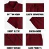 image:imageYTD Mens 2 Pieces Shirt Sets Short Sleeve Casual Button Down Hippie TShirts Shorts Sets Summer Fashion Beach OutfitsWine Red